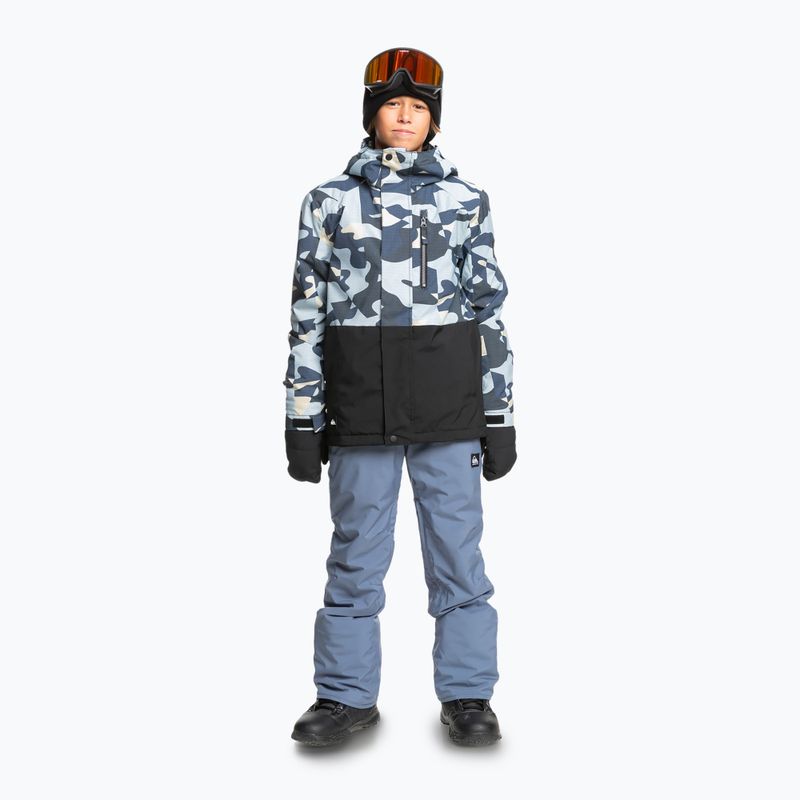 Detská snowboardová bunda Quiksilver Mission Printed Block puzzle camo ice flow 2