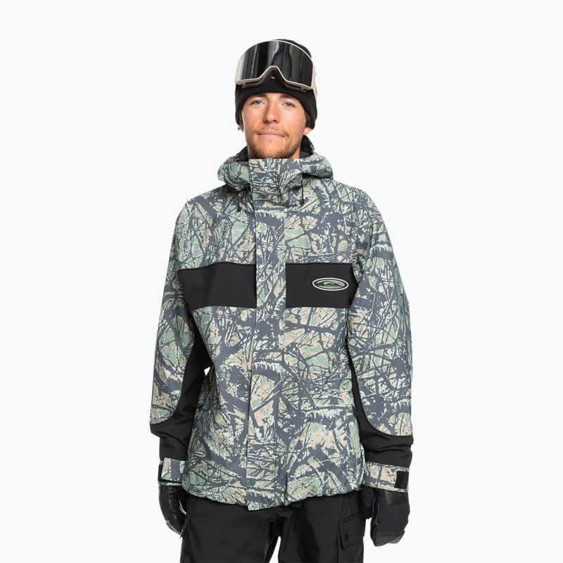 Pánska snowboardová bunda Quiksilver High Altitude 20K woodland abstract sea spray