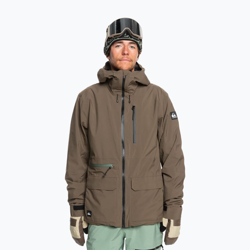 Pánska snowboardová bunda Quiksilver Quest Stretch 20K canteen