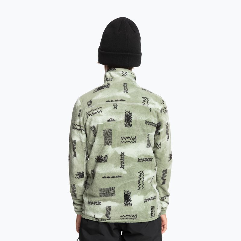 Detská snowboardová mikina Quiksilver Aker Half Zip Fleece shadow checks desert sage 3