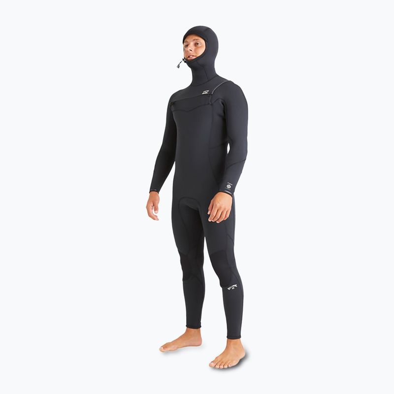 Pánsky neoprén Billabong 5/4mm Absolute Natural Chest Zip Hooded Black 3