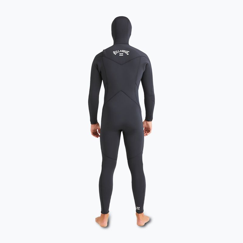 Pánsky neoprén Billabong 5/4mm Absolute Natural Chest Zip Hooded Black 4