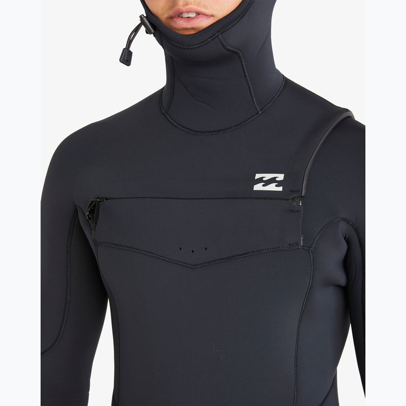 Pánsky neoprén Billabong 5/4mm Absolute Natural Chest Zip Hooded Black 8