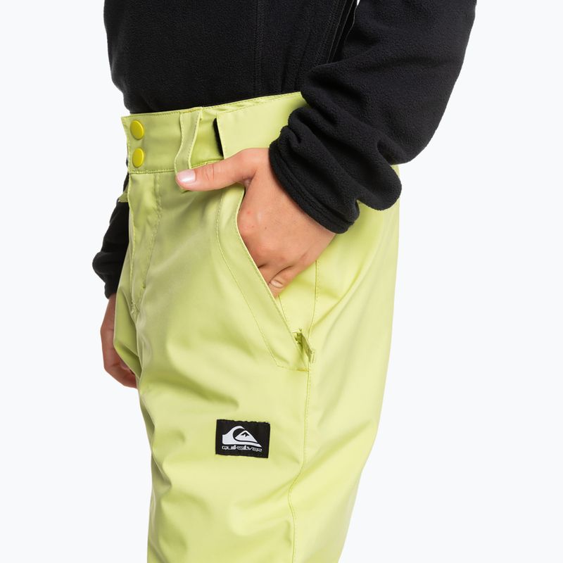 Detské snowboardové nohavice Quiksilver Estate celery green 5