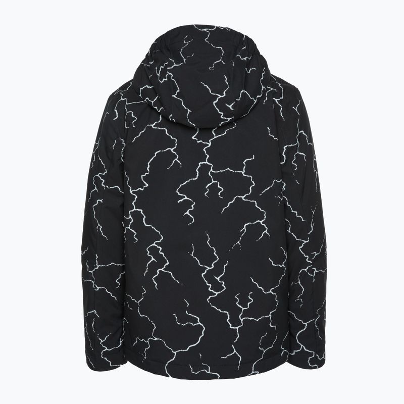 Detská snowboardová bunda Quiksilver High In The Hood Printed high energy black reflective 2