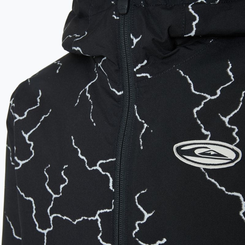 Detská snowboardová bunda Quiksilver High In The Hood Printed high energy black reflective 3