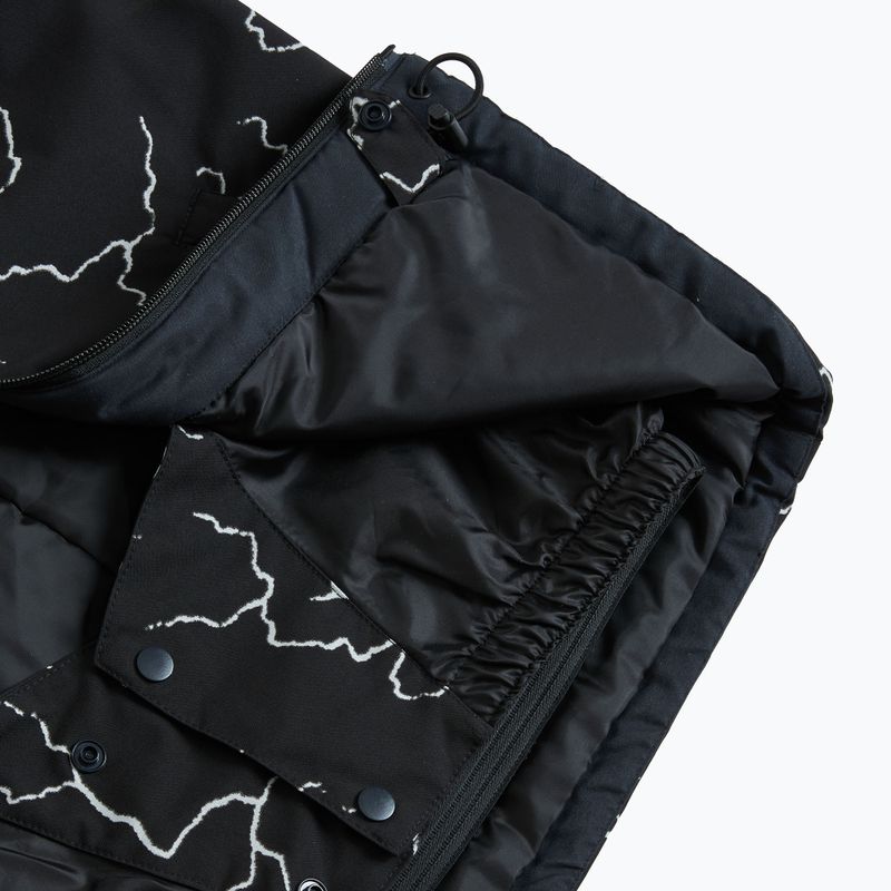 Detská snowboardová bunda Quiksilver High In The Hood Printed high energy black reflective 4