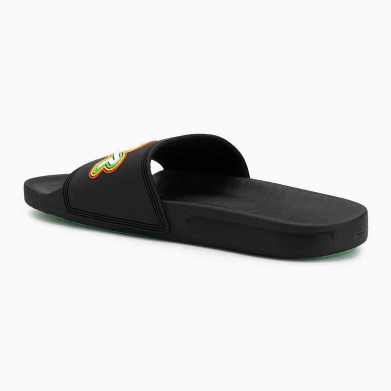 Pánske šľapky Quiksilver Rivi Wordmark Slide II black rasta 3
