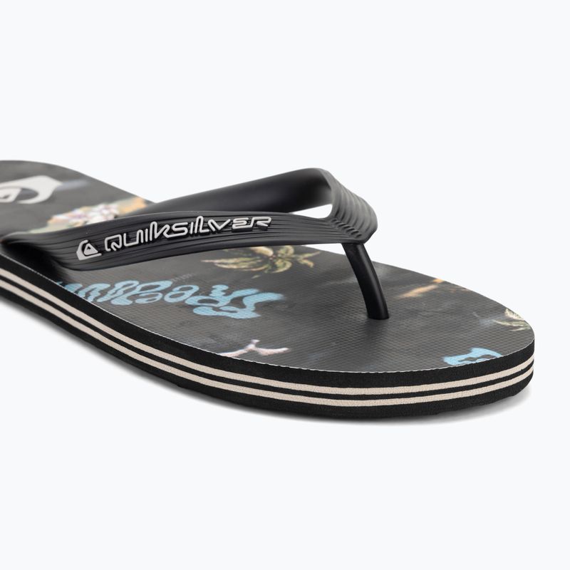 Pánske žabky  Quiksilver Molokai Art 25 black naturama 7