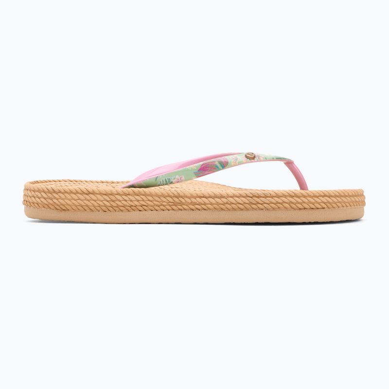 Dámske žabky ROXY South Beach III green/pink 2