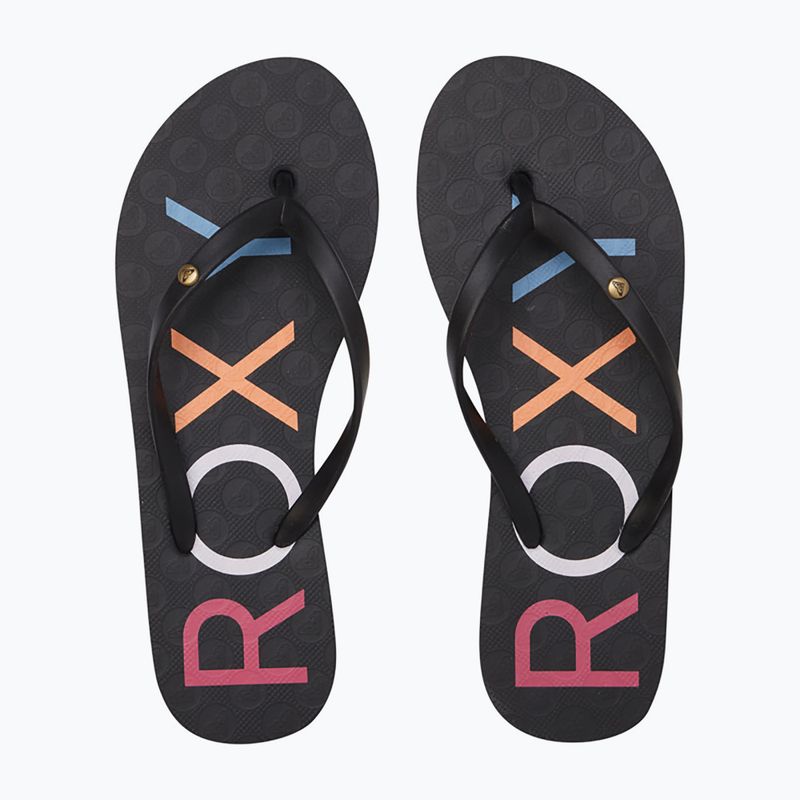 Dámske žabky ROXY Sandy III white/rainbow monogram 2