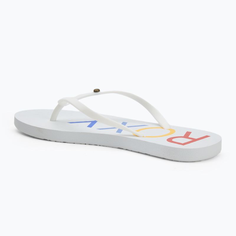 Dámske žabky ROXY Sandy III white/rainbow monogram 3