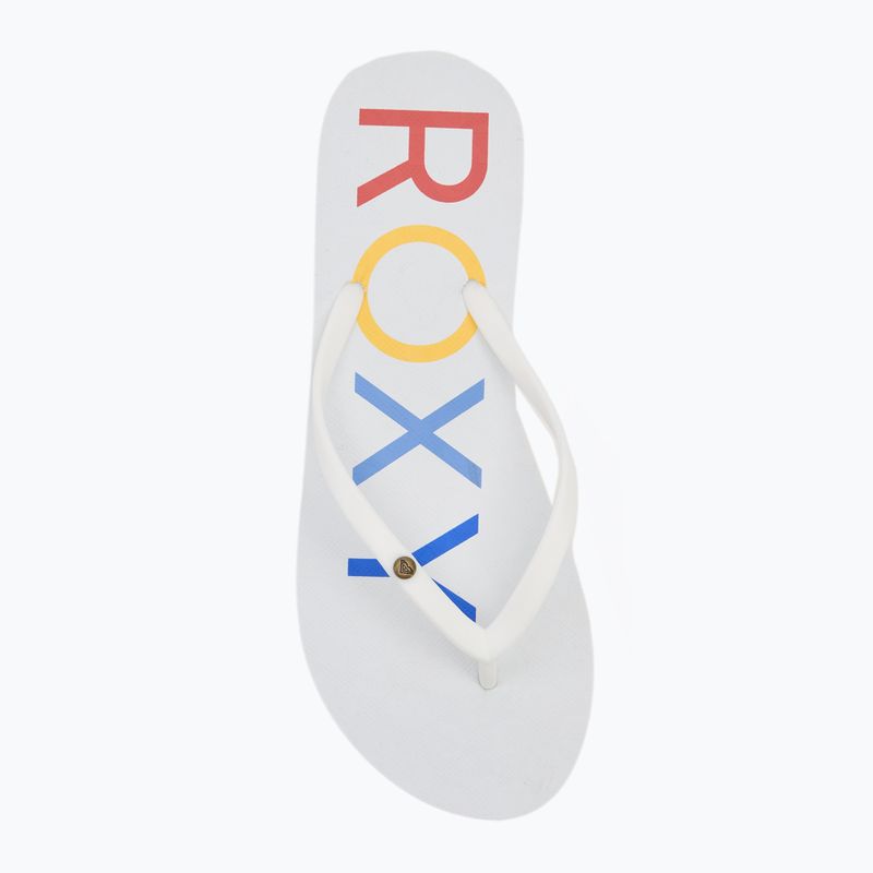 Dámske žabky ROXY Sandy III white/rainbow monogram 5