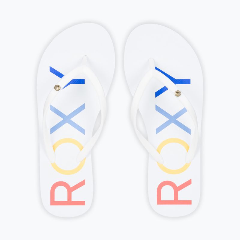 Dámske žabky ROXY Sandy III white/rainbow monogram 11