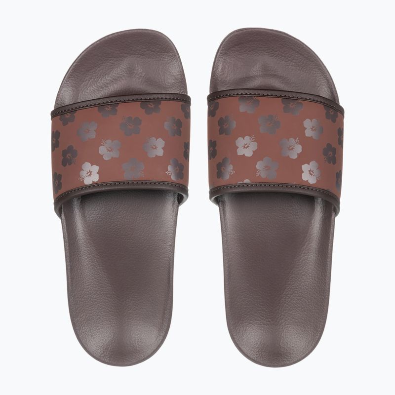 Dámske šľapky ROXY Slippy IV brown combo 2
