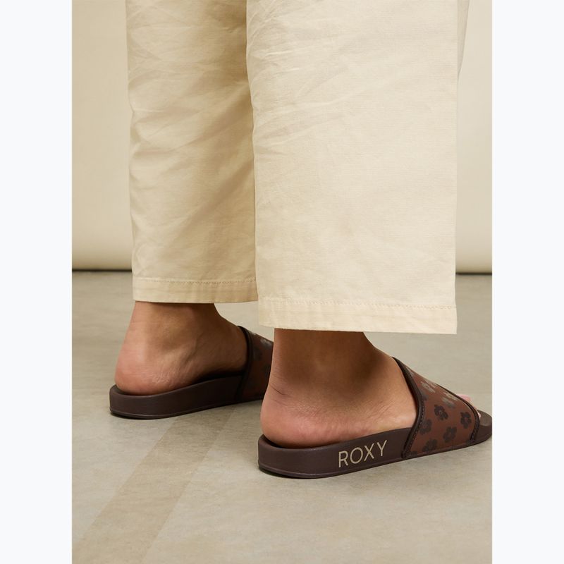 Dámske šľapky ROXY Slippy IV brown combo 6