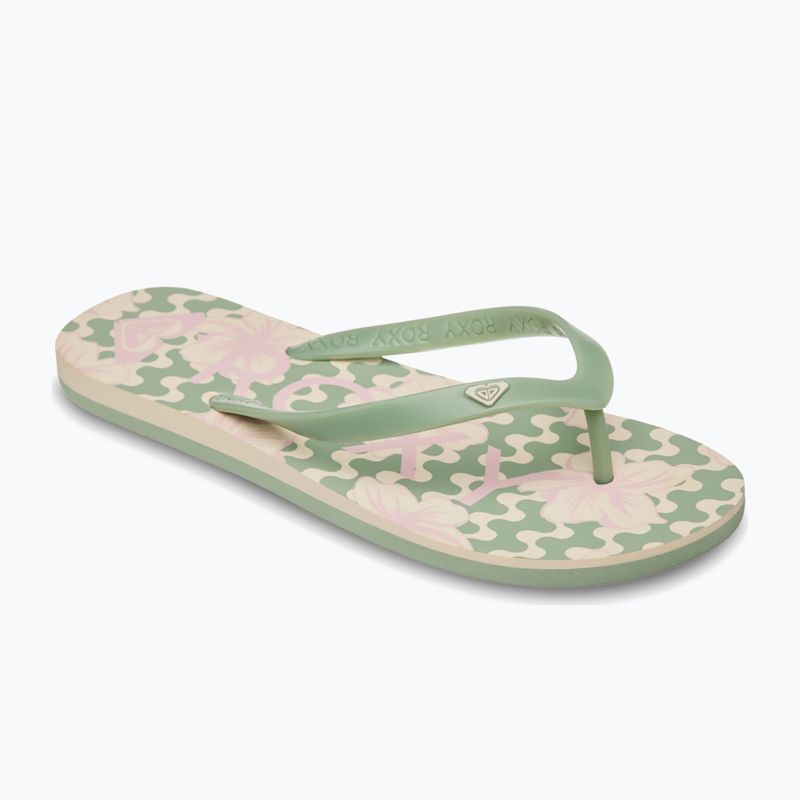Dámske žabky ROXY Tahiti VII green/pink