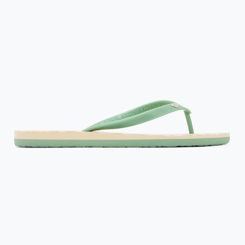 Dámske žabky ROXY Tahiti VII green/pink 2
