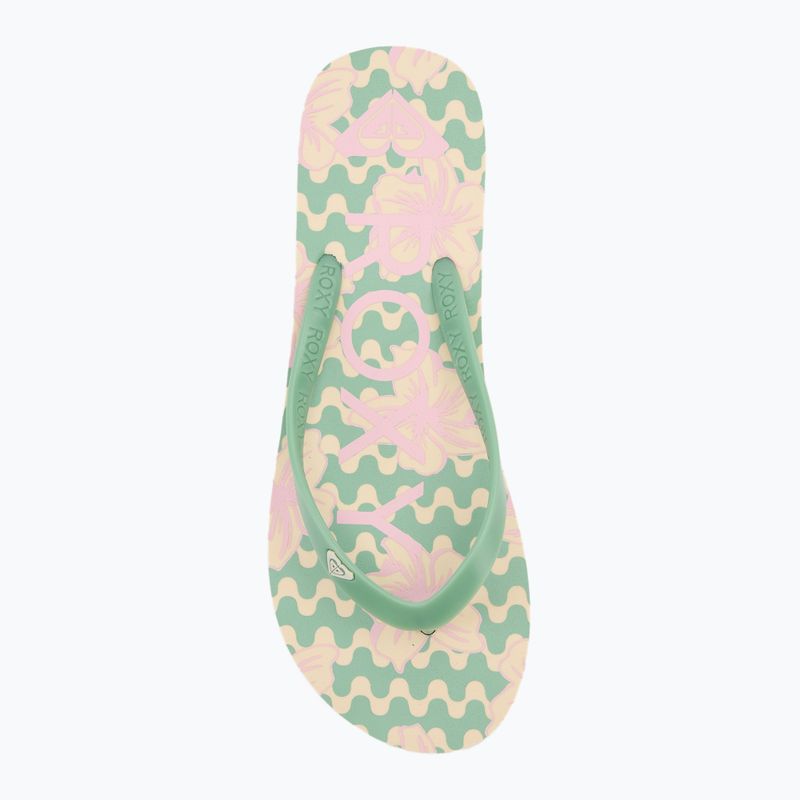 Dámske žabky ROXY Tahiti VII green/pink 5