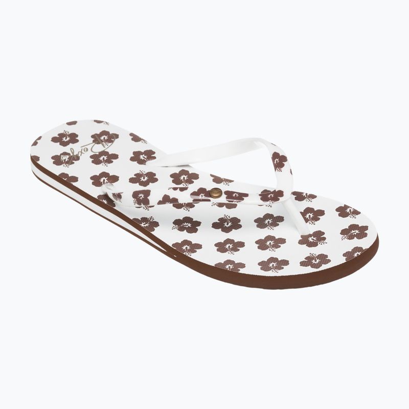 ROXY Portofino III dámske žabky dc light brown/white