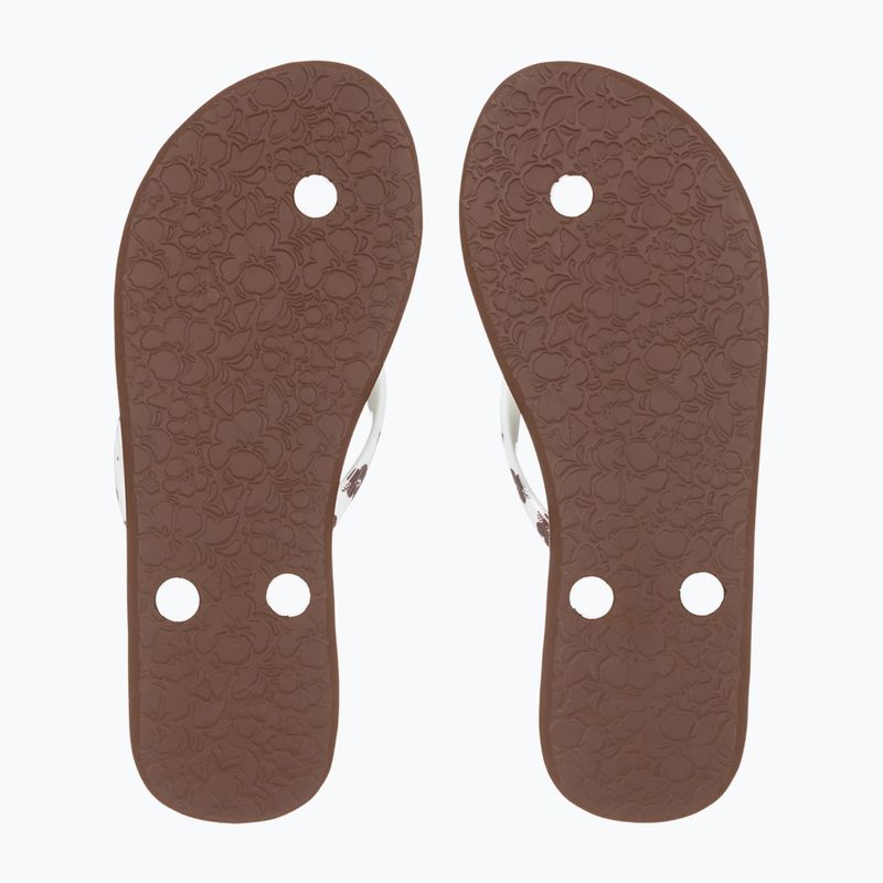 ROXY Portofino III dámske žabky dc light brown/white 2