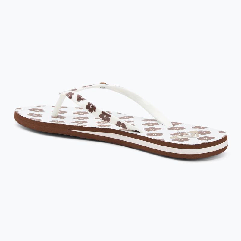 Dámske žabky ROXY Portofino III dc light brown/white 3