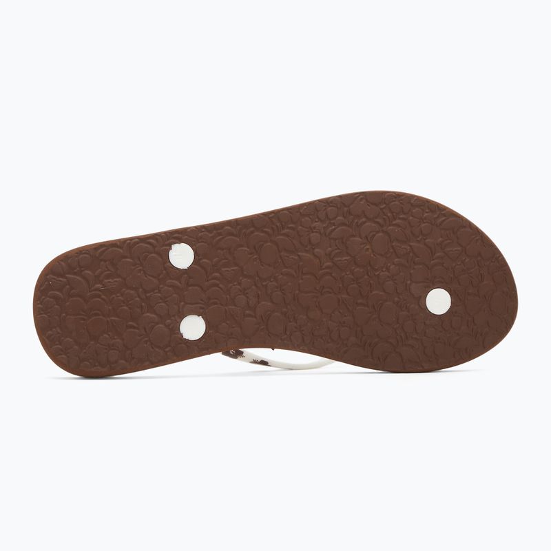 Dámske žabky ROXY Portofino III dc light brown/white 4