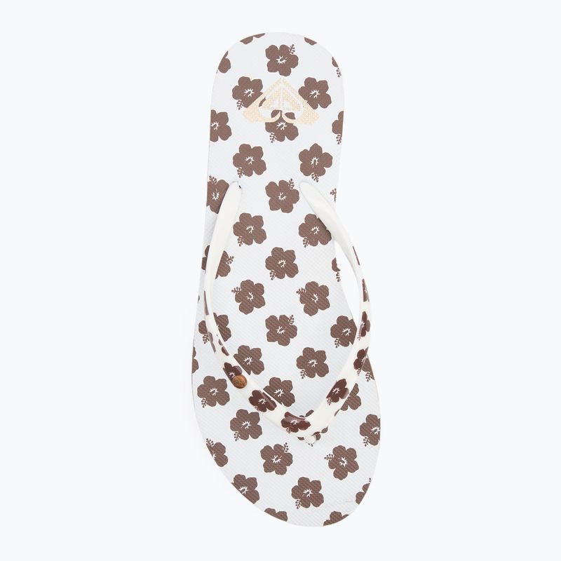 Dámske žabky ROXY Portofino III dc light brown/white 5