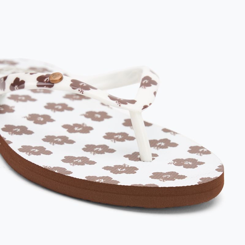 Dámske žabky ROXY Portofino III dc light brown/white 7
