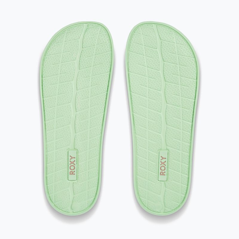 Dámske žabky ROXY Slippy II green stripe 3
