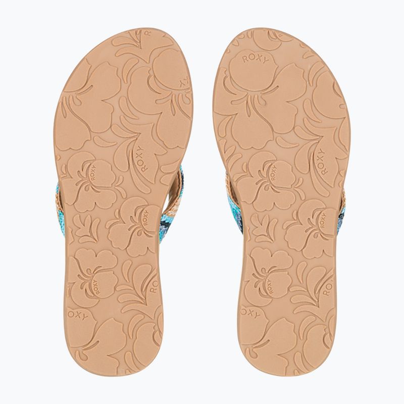 Dámske žabky ROXY Porto Raffia II blue depths 3