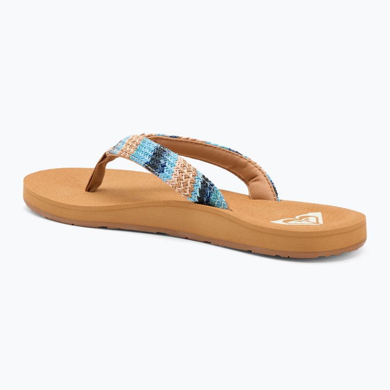 Dámske žabky ROXY Porto Raffia II blue depths 3
