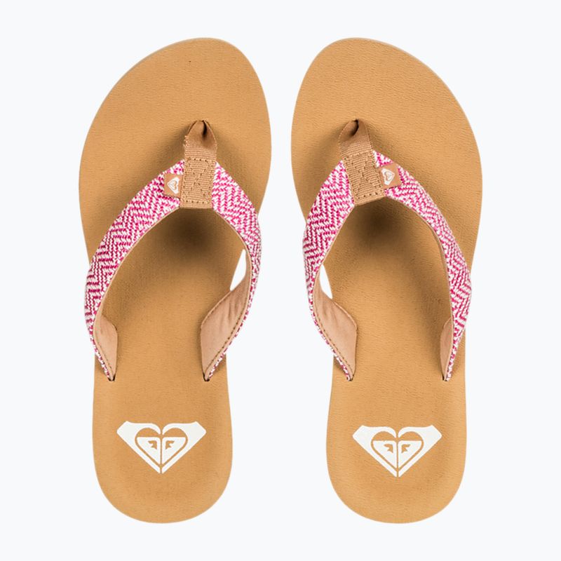 Dámske žabky ROXY Porto Raffia II raspberry 2
