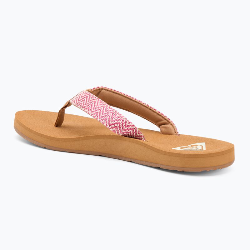 Dámske žabky ROXY Porto Raffia II raspberry 3
