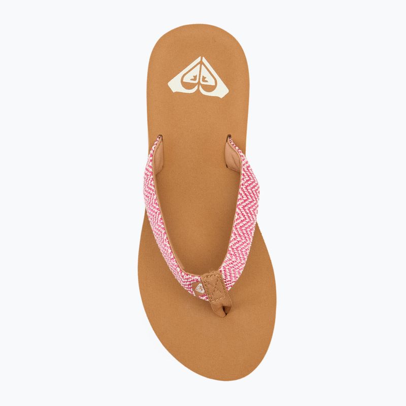 Dámske žabky ROXY Porto Raffia II raspberry 5