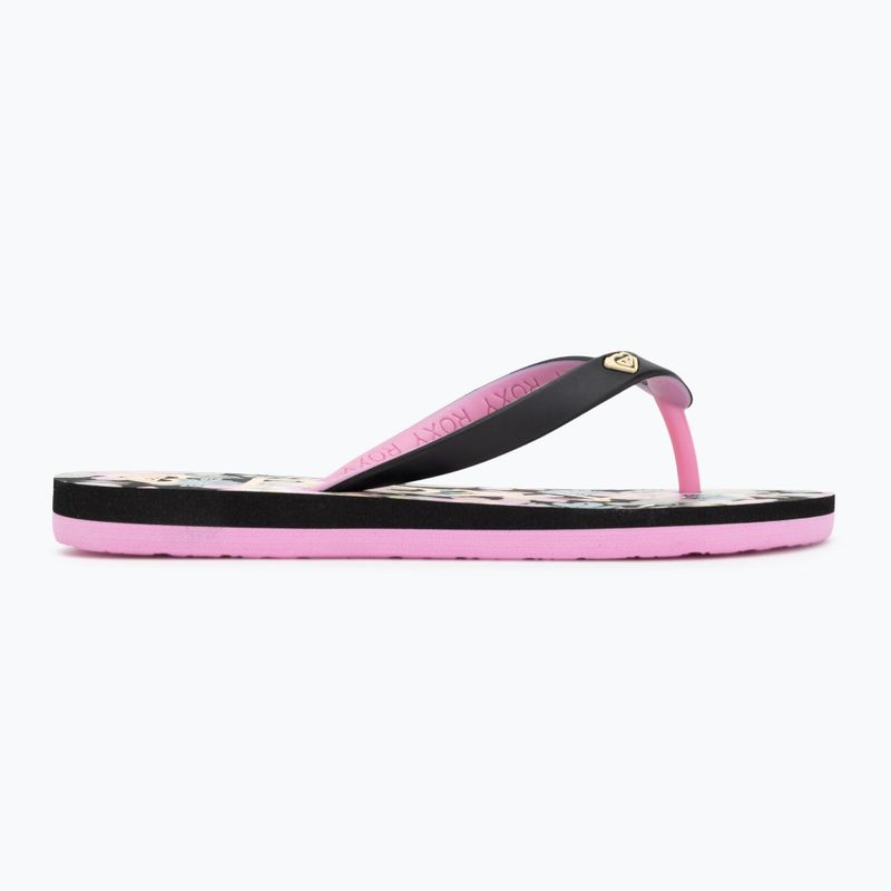 Detské žabky ROXY Tahiti VII black/pink stencil 2