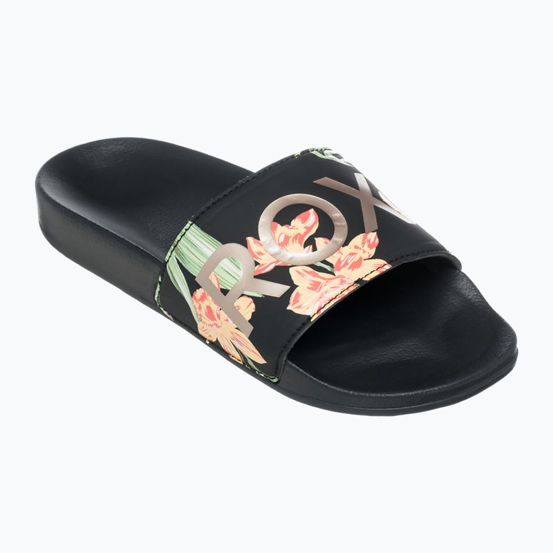 Dámske žabky ROXY Slippy II black/green print