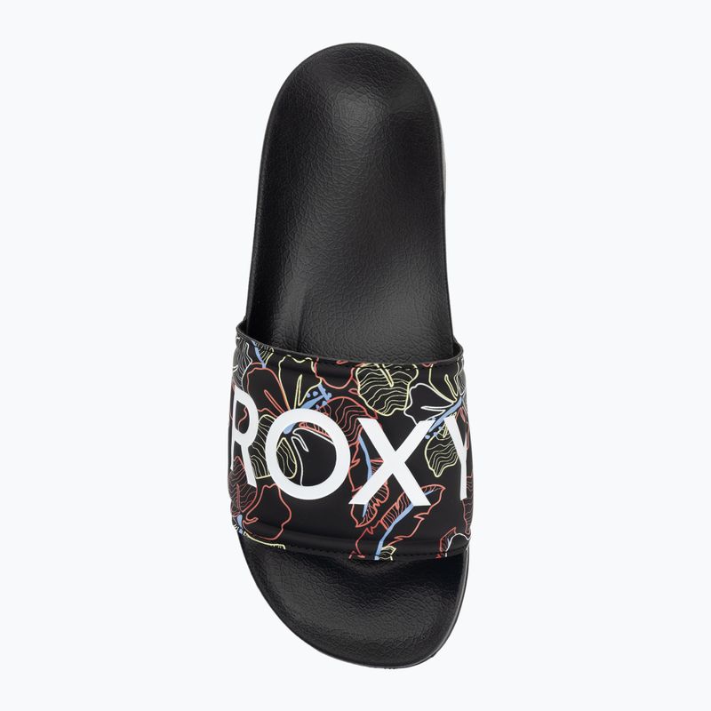 Dámske šľapky ROXY Slippy II black multi camo 5