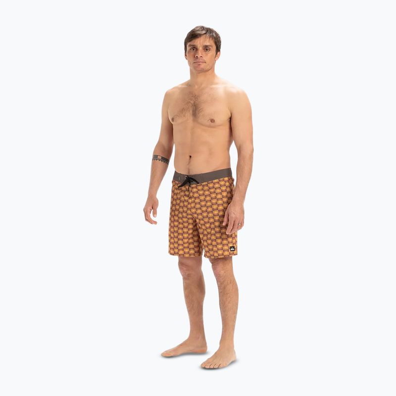 Pánske plavecké šortky Quiksilver Surfsilk Straight Leg 18" florever bran 3