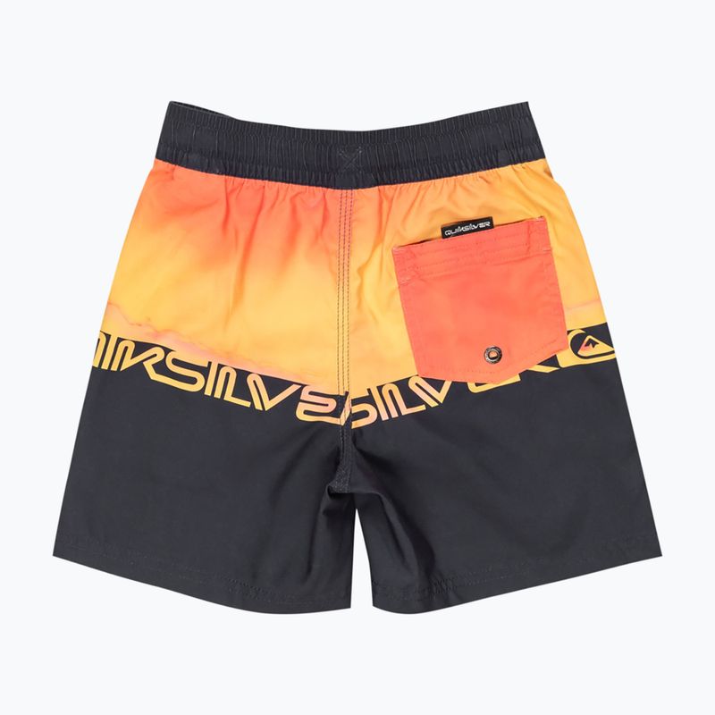 Detské plavecké šortky Quiksilver Everyday Straight Volley 12" fiery coral wordblock 2