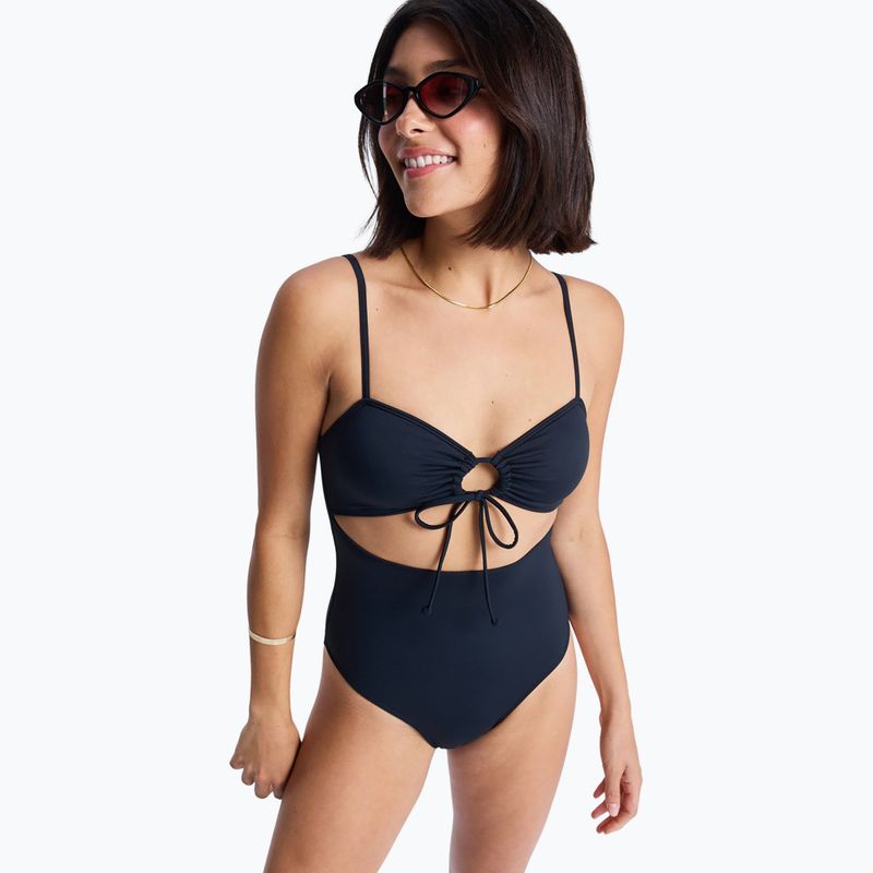 Dámske jednodielne plavky ROXY Beach Classics Fashion antracit 4