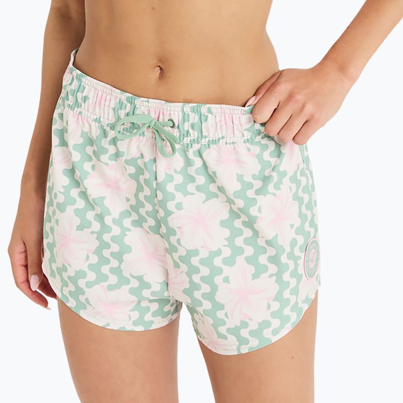 Dámske plavecké šortky ROXY No Bad Waves basil party waves yw 4