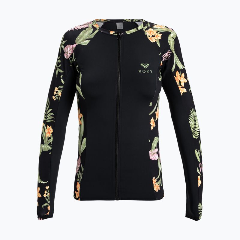 Dámsky plavecký longsleave ROXY Zip Lycra anthracite island escape 4