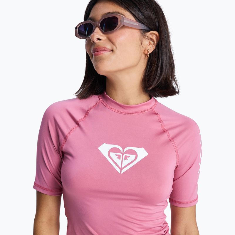 Dámske plavecké tričko ROXY Whole Hearted heather rose 5