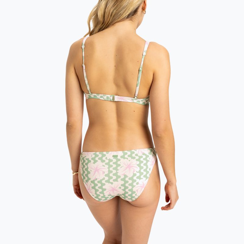 Dámske dvojdielne plavky ROXY Hibiscus Daze Elongated Tri basil party waves yw 4