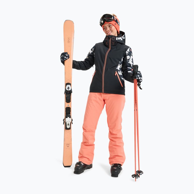 Dámska snowboardová bunda ROXY Free Jet true black/big flower 2