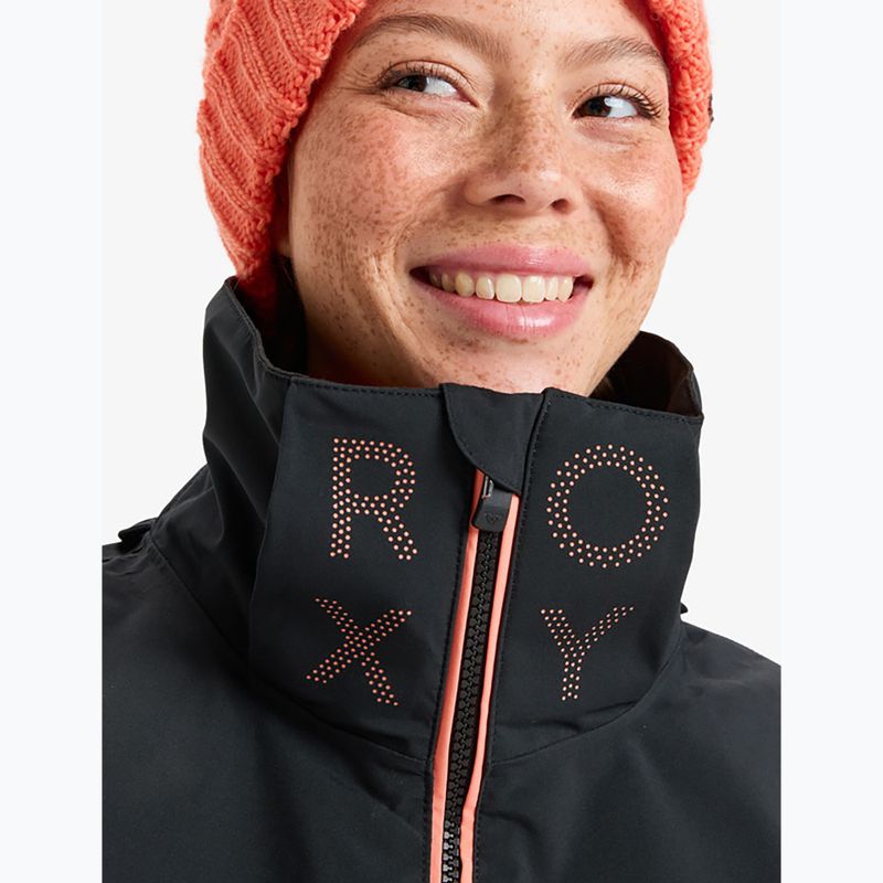 Dámska snowboardová bunda ROXY Free Jet true black/big flower 11