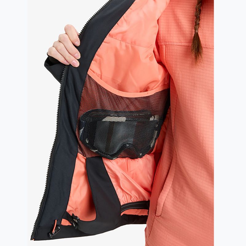 Dámska snowboardová bunda ROXY Free Jet true black/big flower 12