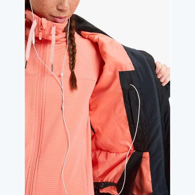 Dámska snowboardová bunda ROXY Free Jet true black/big flower 13