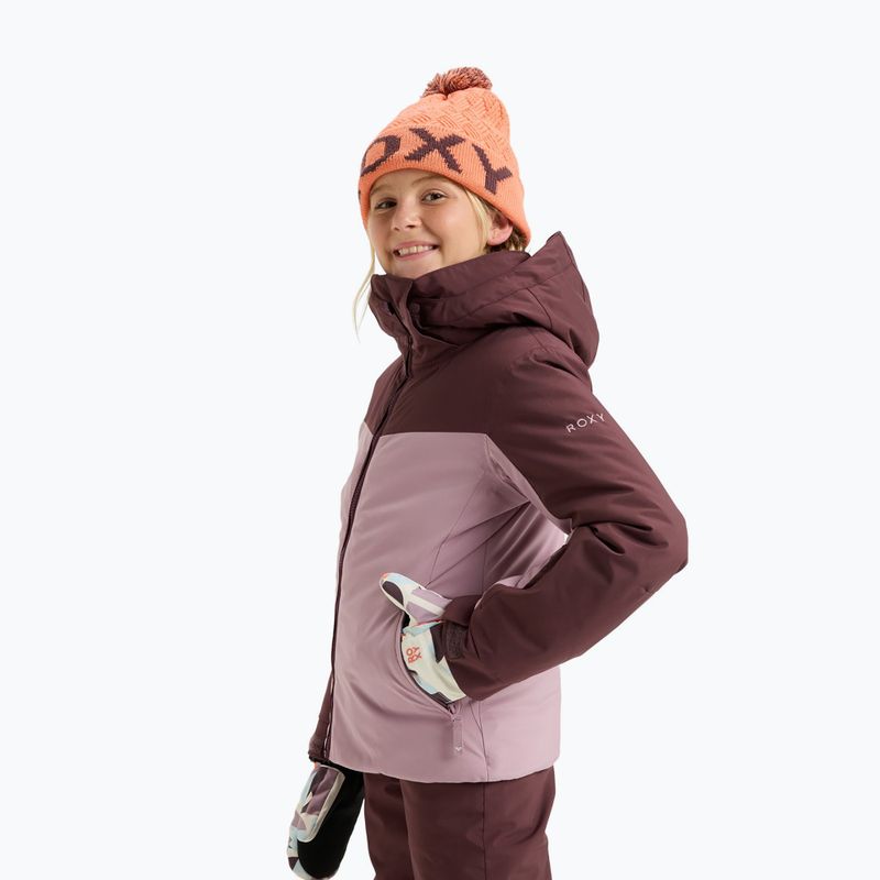 Detská snowboardová bunda ROXY Free Jet Block discreet mauve 5